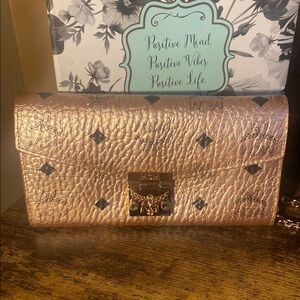 Chic MCM Rose Gold Clutch/Crossbody